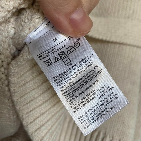 Cream Belted Cardigan with pockets | Medium - Picture 3 of 11